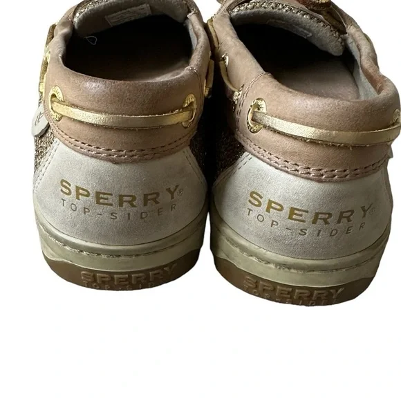 Sperrys Women’s 7 Angelfish Top Sider Gold sequins boat shoes - Picture 5 of 7